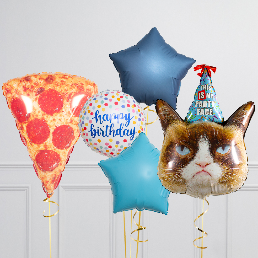 Grumpy Cat Vibes Balloon Package Delivered Inflated | Bubblegum Balloons, image size:1080x1080